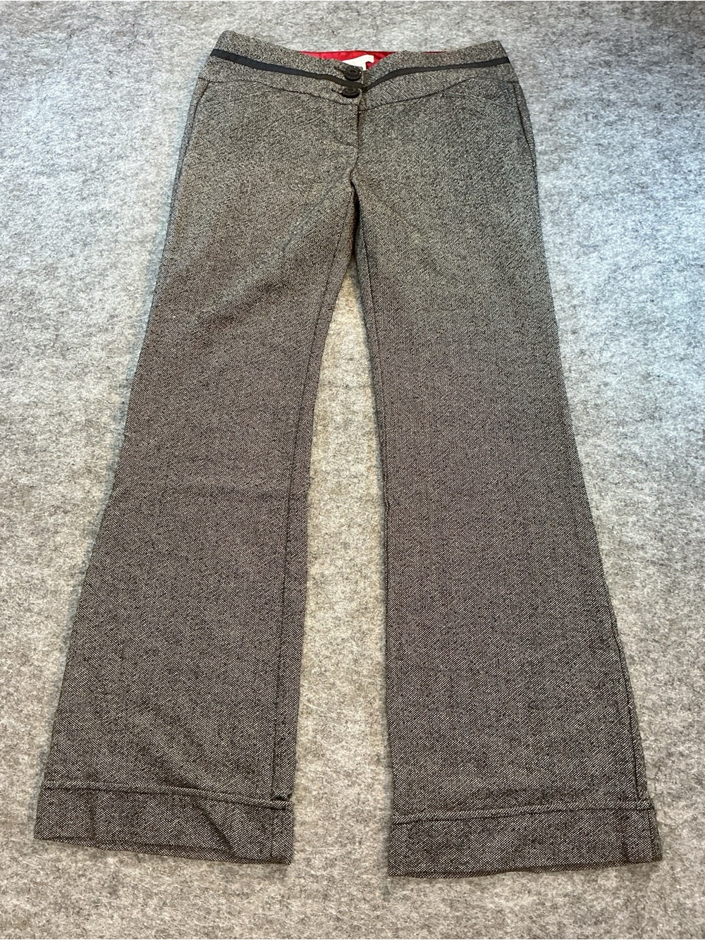 Charlotte Russe LOW RISE Y2K Office SirenWomen’s Gray Tweed Wide-Leg Pants Size